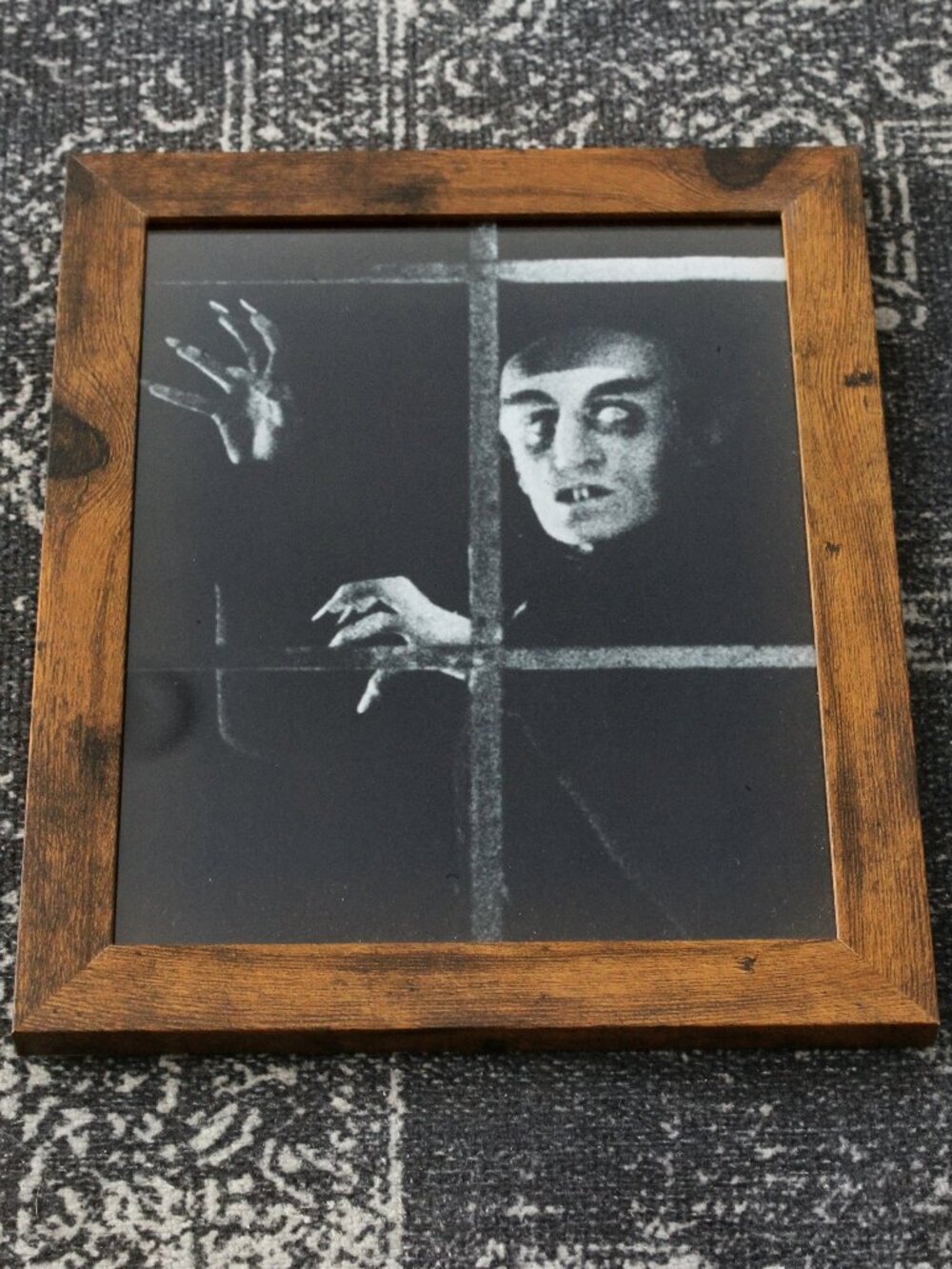 Framed Nosferatu Vampire Vintage Black and White Photo Print 8x10